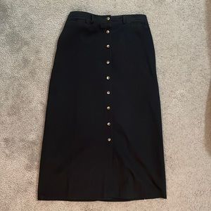 Long A Line button skirt